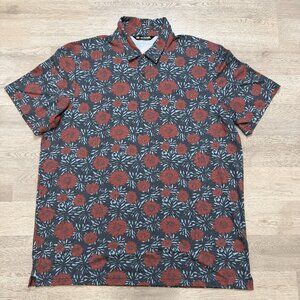 Travis Mathew Heather Series Scenic Pass Floral Polo Shirt Mens 2XL